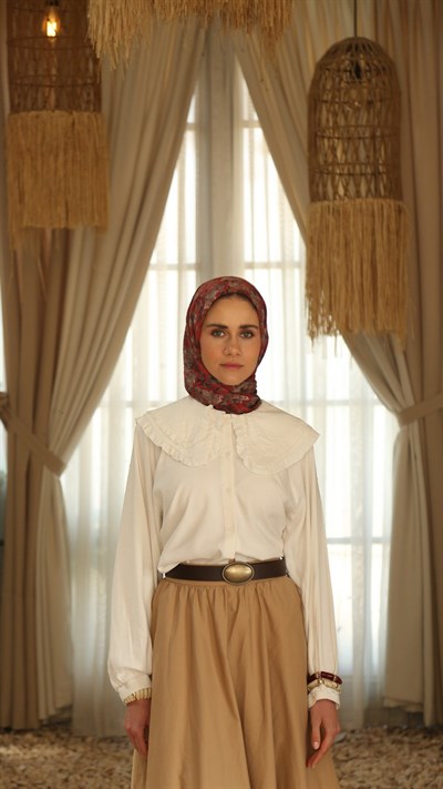 ROSELİER DESEN EŞARP KIRMIZI