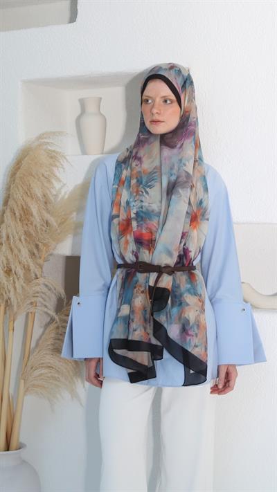 ROSELLE DESEN ŞAL SİYAH-8