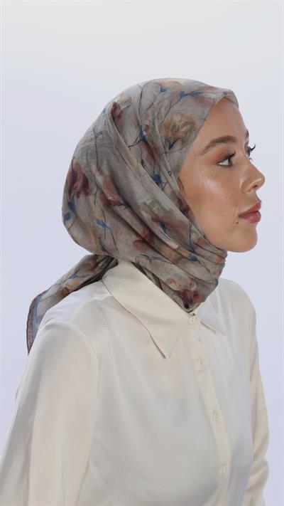 ROSEVELLE DESEN EŞARP KAHVE-3