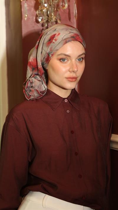 ROSEVELLE DESEN EŞARP KIRMIZI-11