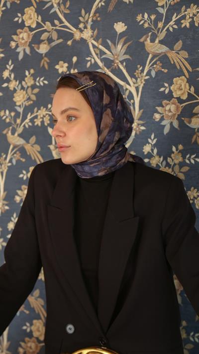 ROSEVELLE DESEN EŞARP LACİVERT-8