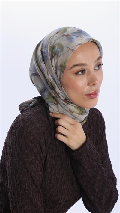 ROSEVELLE DESEN EŞARP MAVİ-6