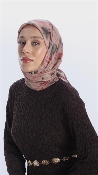 ROSEVELLE DESEN EŞARP PEMBE-9