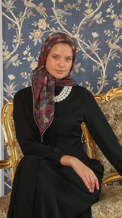 ROSEVELLE DESEN EŞARP SİYAH-4