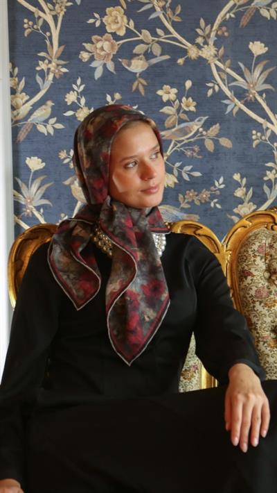 ROSEVELLE DESEN EŞARP SİYAH-4