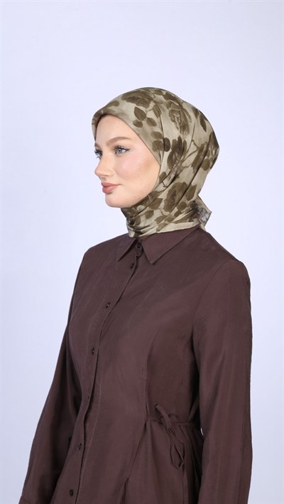 ROZA DESEN EŞARP AÇIK YEŞİL
