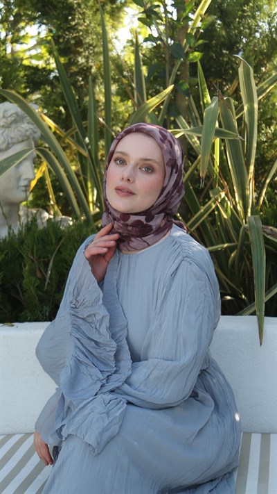 ROZA DESEN EŞARP MÜRDÜM