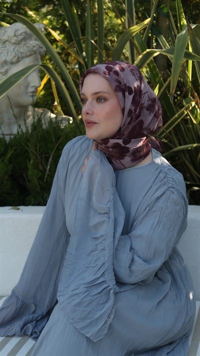 ROZA DESEN EŞARP MÜRDÜM