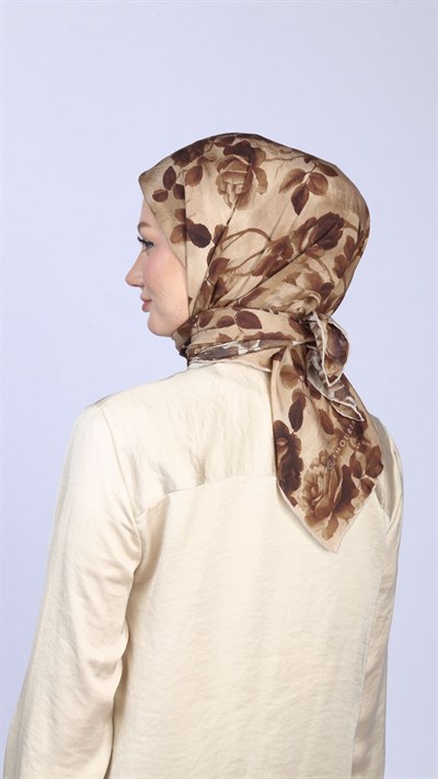 ROZA DESEN EŞARP SARI