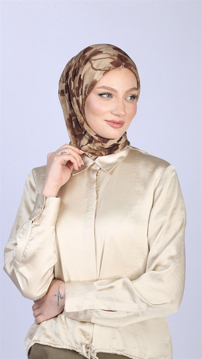 ROZA DESEN EŞARP SARI
