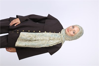 SADA DESEN ŞAL-AÇIK SARI