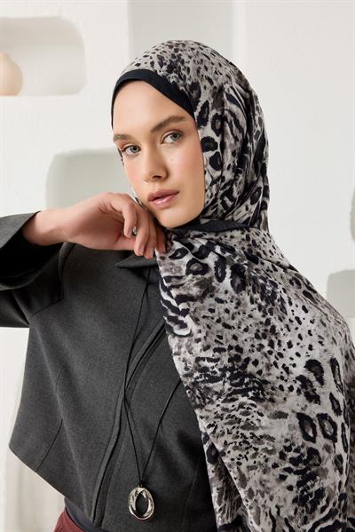 SAVANNA DESEN ŞAL-SİYAH-GRİ-4