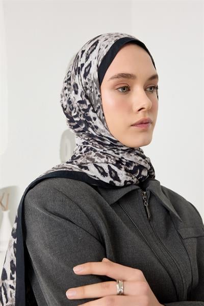 SAVANNA DESEN ŞAL-SİYAH-GRİ-4