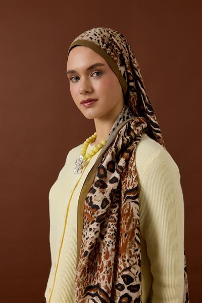 SAVANNA DESEN ŞAL-ZEYTİN YEŞİL-6