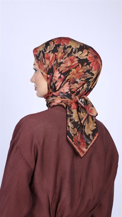 SECRET GARDEN DESEN EŞARP SİYAH
