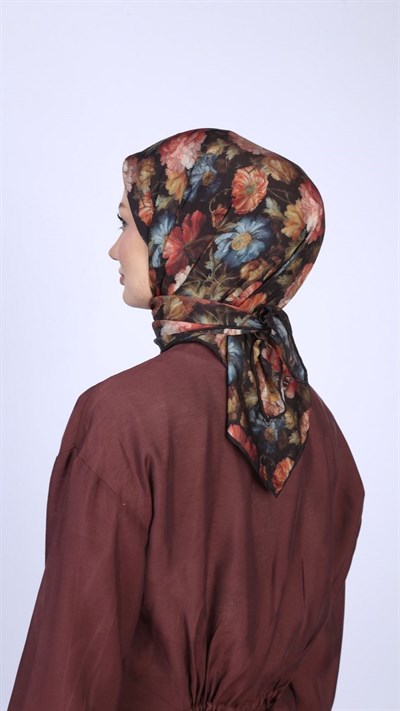 SECRET GARDEN DESEN EŞARP SİYAH