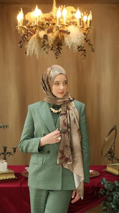 SILVA DESEN ŞAL BEJ-3