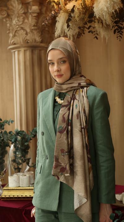 SILVA DESEN ŞAL BEJ-3