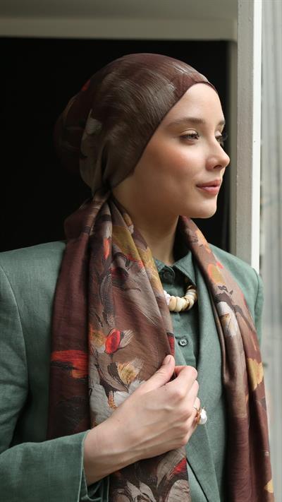 SILVA DESEN ŞAL KAHVE-2