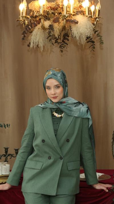 SILVA DESEN ŞAL MİNT YEŞİL-1