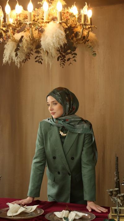 SILVA DESEN ŞAL MİNT YEŞİL-1