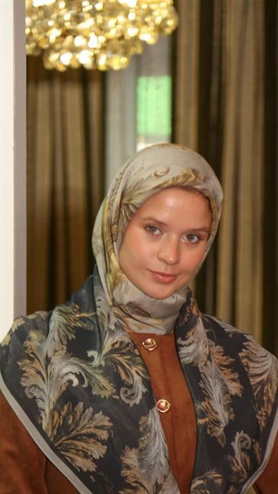 SİONA DESEN EŞARP SARI-2