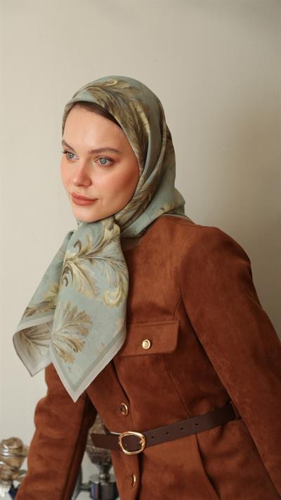 SİONA DESEN EŞARP YEŞİL-1