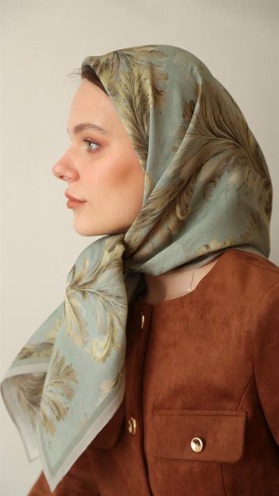 SİONA DESEN EŞARP YEŞİL-1