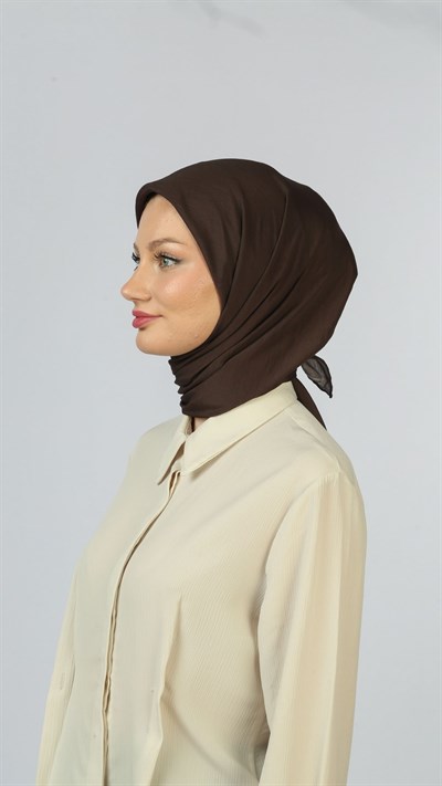 SOFT FRAME DESEN EŞARP ACI KAHVE