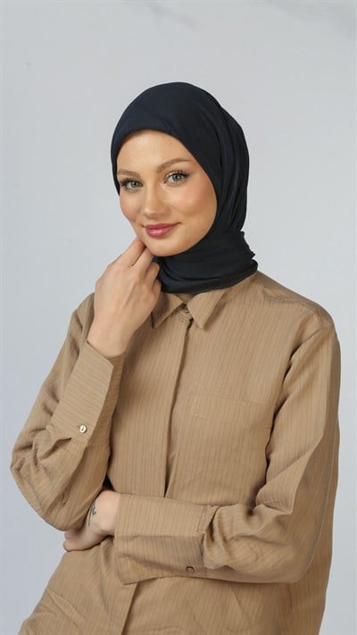 SOFT FRAME DESEN EŞARP LACİVERT