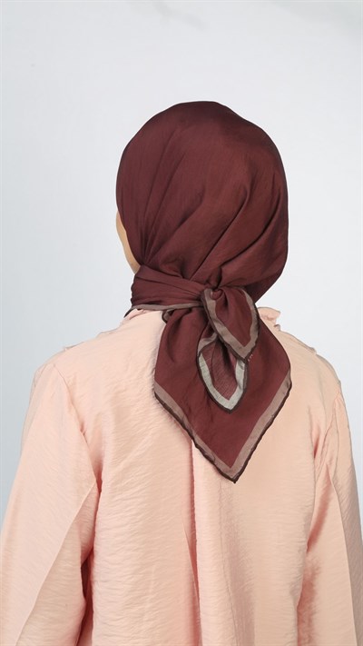 SOFT FRAME DESEN EŞARP VİŞNE