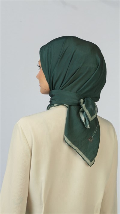 SOFT FRAME DESEN EŞARP ZÜMRÜT YEŞİLİ