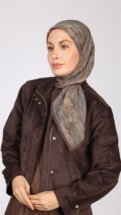 SOLARA DESEN EŞARP AÇIK KAHVE