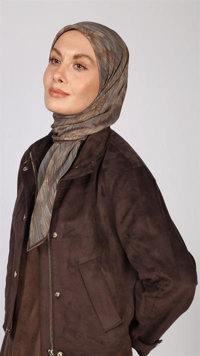 SOLARA DESEN EŞARP AÇIK KAHVE