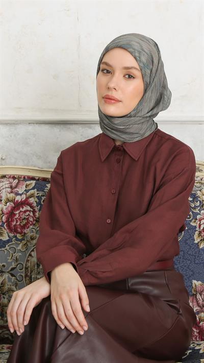 SOLARA DESEN EŞARP KAHVE