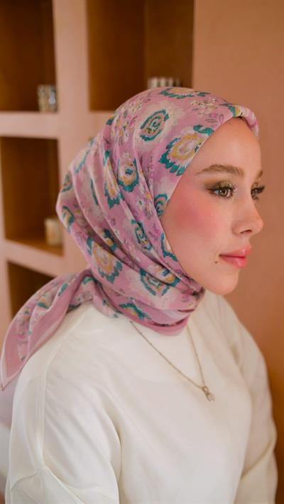 SOLENNE DESEN EŞARP GÜL KURUSU-1