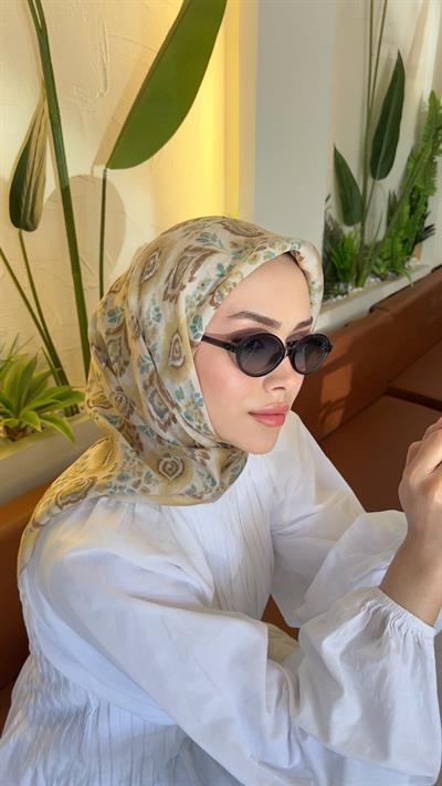 SOLENNE DESEN EŞARP SARI-3