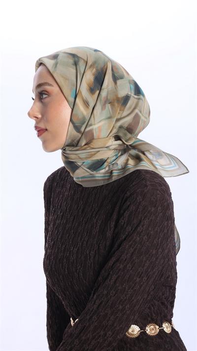 SOLVİA DESEN EŞARP YAĞ SARISI-4