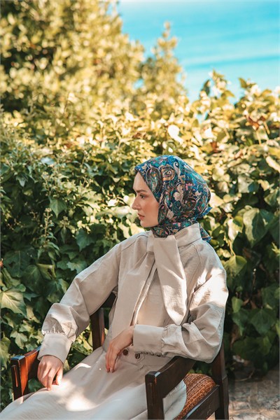 Talya Desen Eşarp Lacivert