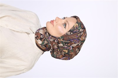 Talya Desen Eşarp Siyah Mor