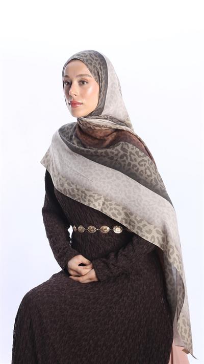TİGORA DESEN ŞAL BEJ-4