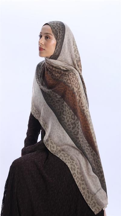 TİGORA DESEN ŞAL BEJ-4