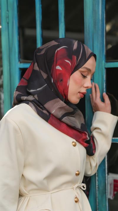 VALERIA DESEN ŞAL SİYAH