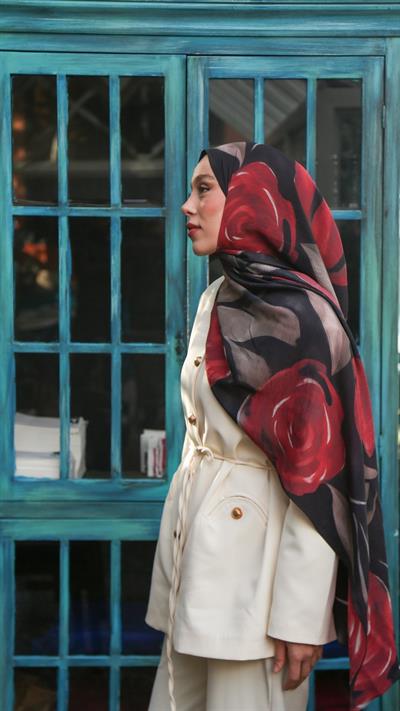 VALERIA DESEN ŞAL SİYAH