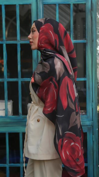 VALERIA DESEN ŞAL SİYAH