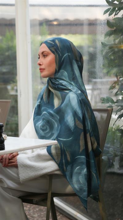 VALERIA DESEN ŞAL TURKUAZ