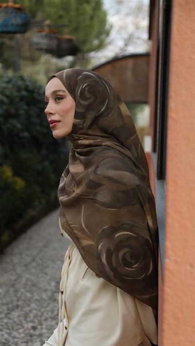 VALERIA DESEN ŞAL ZEYTİN YEŞİL