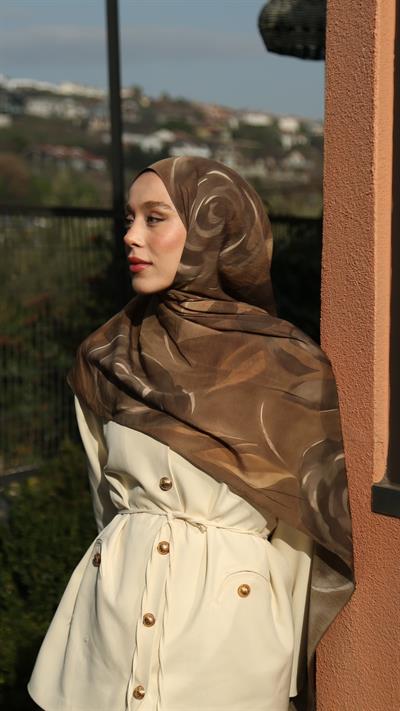 VALERIA DESEN ŞAL ZEYTİN YEŞİL