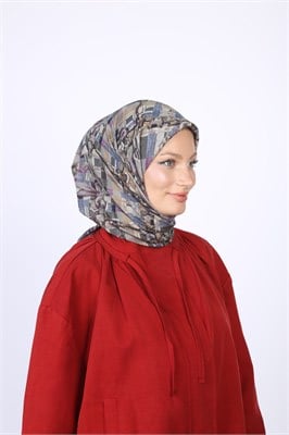 Verona Desen Eşarp Gri