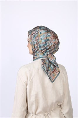 Verona Desen Eşarp Mint Yeşili